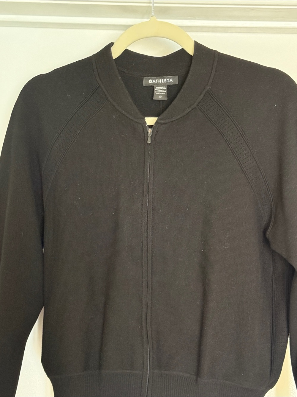 Athleta Black Zip-Up Women's Sweater Jacket size medium